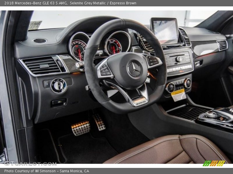 Selenite Grey Metallic / Espresso Brown 2018 Mercedes-Benz GLE 63 S AMG