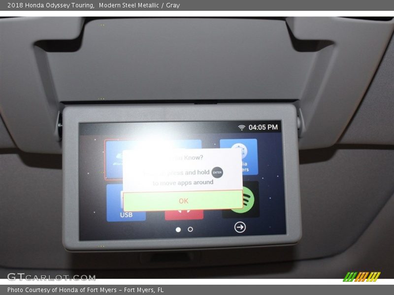 Modern Steel Metallic / Gray 2018 Honda Odyssey Touring