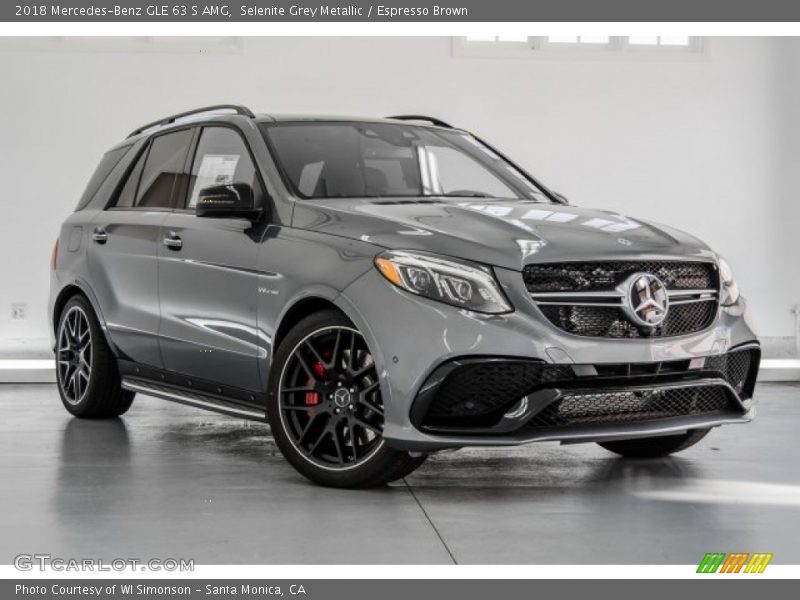 Selenite Grey Metallic / Espresso Brown 2018 Mercedes-Benz GLE 63 S AMG