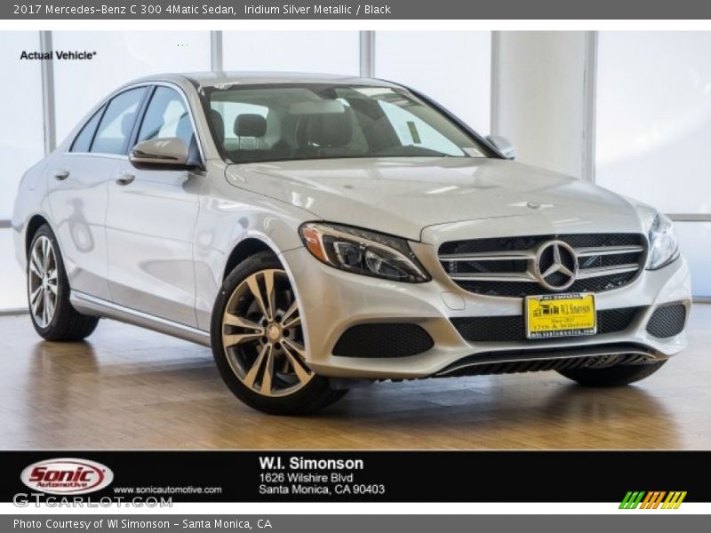 Iridium Silver Metallic / Black 2017 Mercedes-Benz C 300 4Matic Sedan