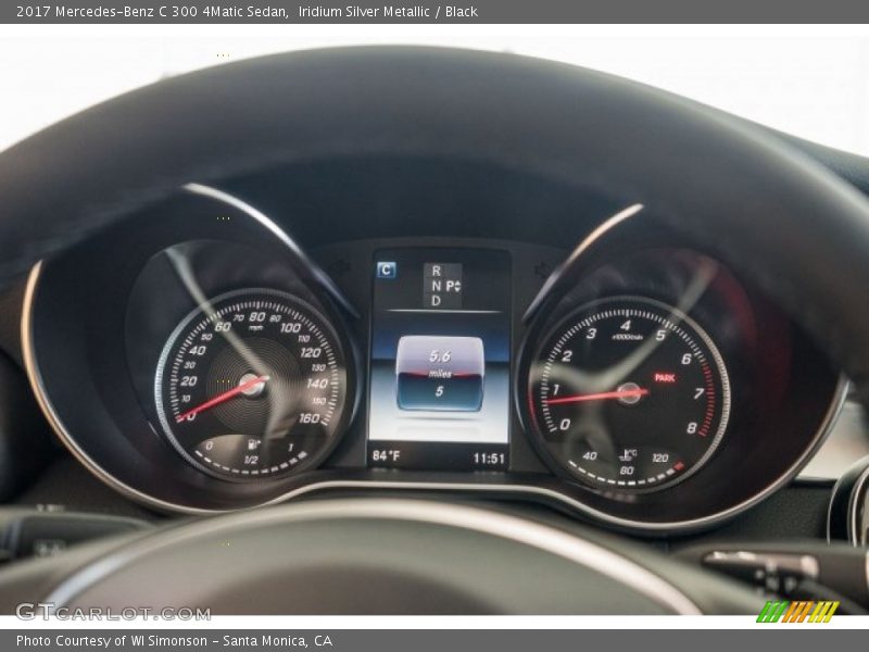 Iridium Silver Metallic / Black 2017 Mercedes-Benz C 300 4Matic Sedan
