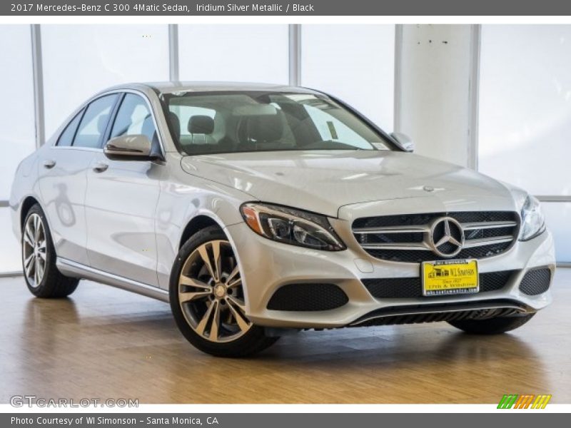 Iridium Silver Metallic / Black 2017 Mercedes-Benz C 300 4Matic Sedan