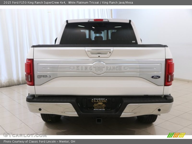 White Platinum Tricoat / King Ranch Java/Mesa 2015 Ford F150 King Ranch SuperCrew 4x4