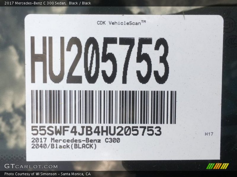 Black / Black 2017 Mercedes-Benz C 300 Sedan