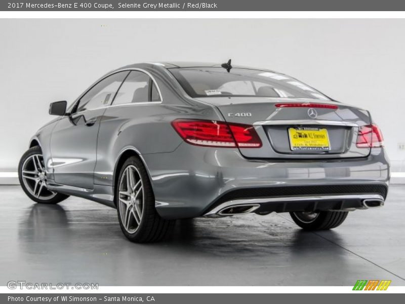 Selenite Grey Metallic / Red/Black 2017 Mercedes-Benz E 400 Coupe
