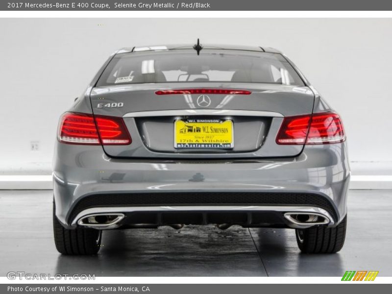 Selenite Grey Metallic / Red/Black 2017 Mercedes-Benz E 400 Coupe