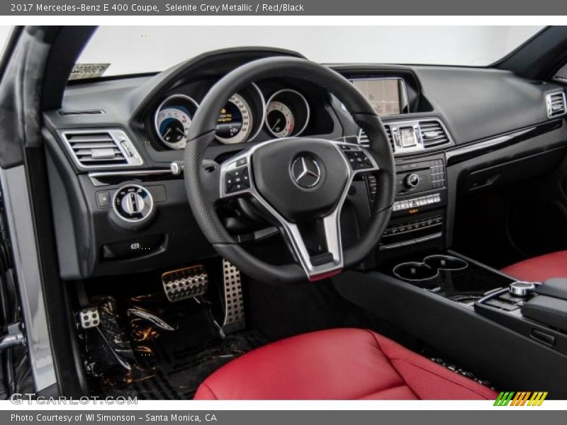 Selenite Grey Metallic / Red/Black 2017 Mercedes-Benz E 400 Coupe