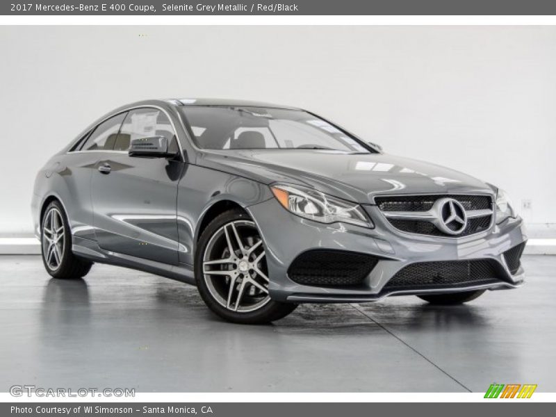 Selenite Grey Metallic / Red/Black 2017 Mercedes-Benz E 400 Coupe