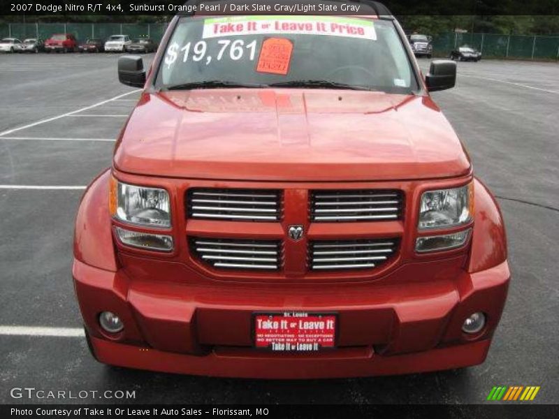 Sunburst Orange Pearl / Dark Slate Gray/Light Slate Gray 2007 Dodge Nitro R/T 4x4