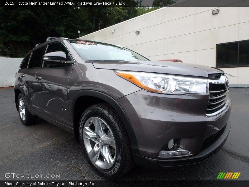 Predawn Gray Mica / Black 2015 Toyota Highlander Limited AWD