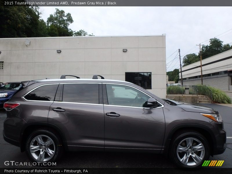 Predawn Gray Mica / Black 2015 Toyota Highlander Limited AWD