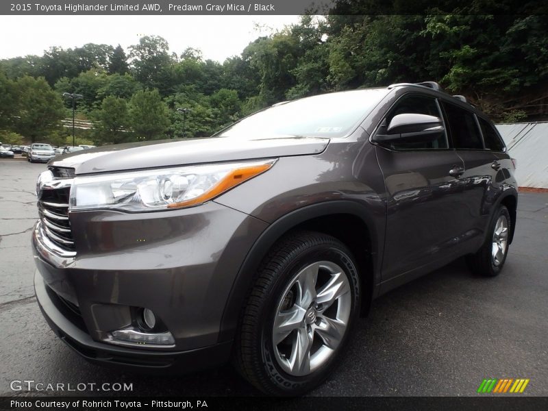Predawn Gray Mica / Black 2015 Toyota Highlander Limited AWD