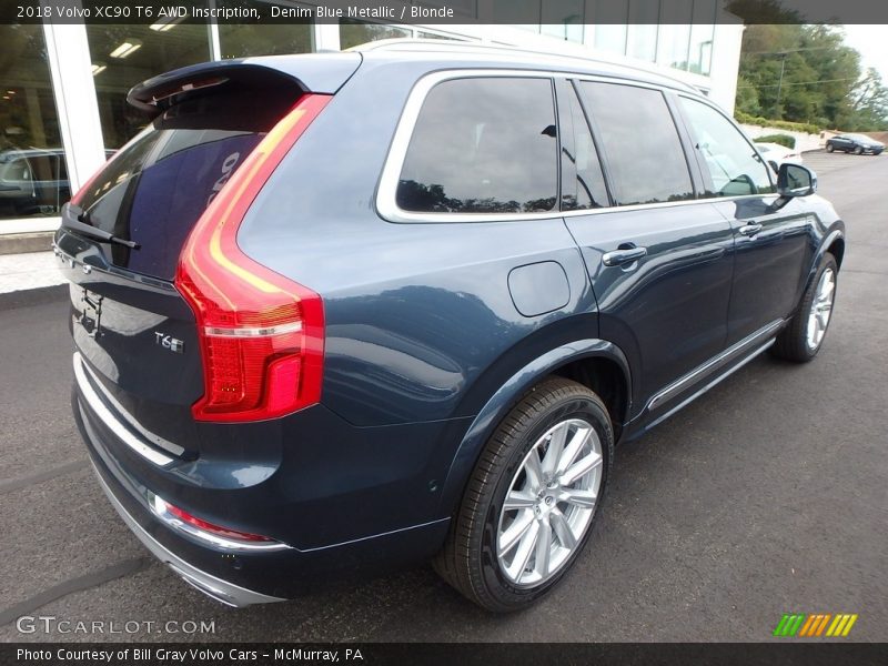 Denim Blue Metallic / Blonde 2018 Volvo XC90 T6 AWD Inscription