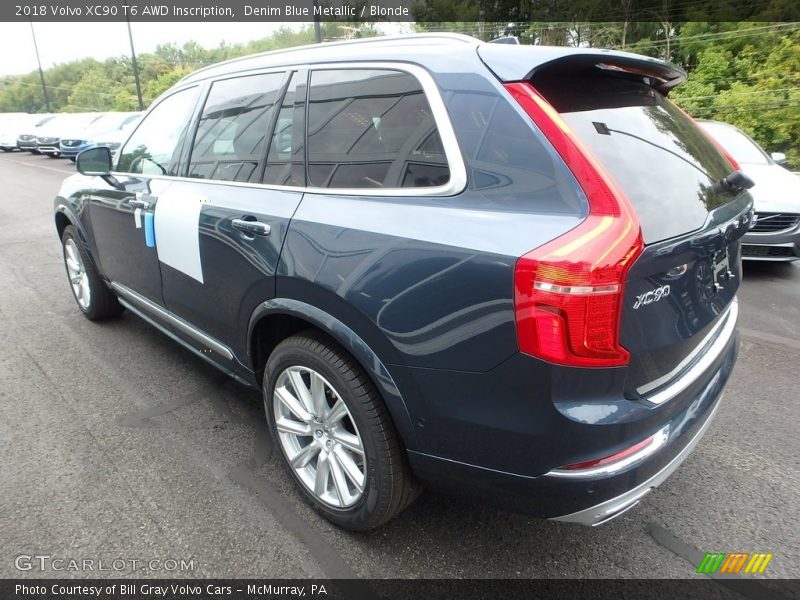 Denim Blue Metallic / Blonde 2018 Volvo XC90 T6 AWD Inscription