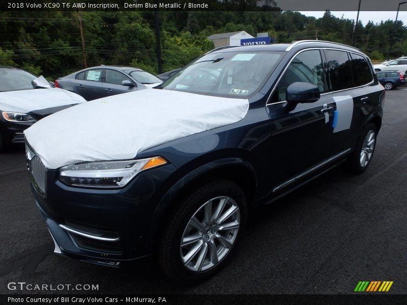 Denim Blue Metallic / Blonde 2018 Volvo XC90 T6 AWD Inscription