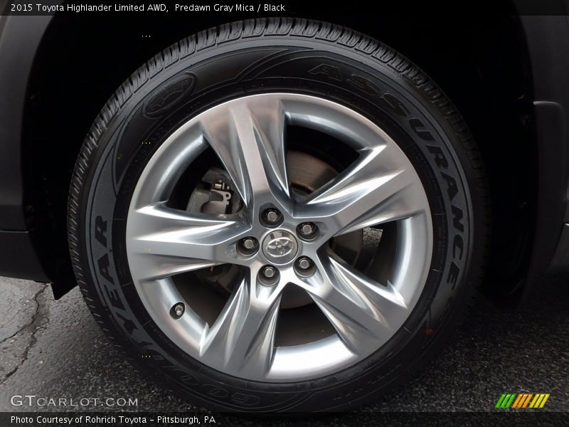 Predawn Gray Mica / Black 2015 Toyota Highlander Limited AWD