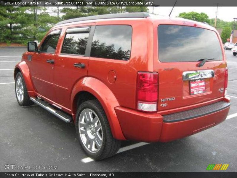 Sunburst Orange Pearl / Dark Slate Gray/Light Slate Gray 2007 Dodge Nitro R/T 4x4