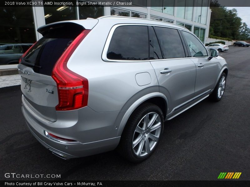 Bright Silver Metallic / Charcoal 2018 Volvo XC90 T6 AWD Inscription