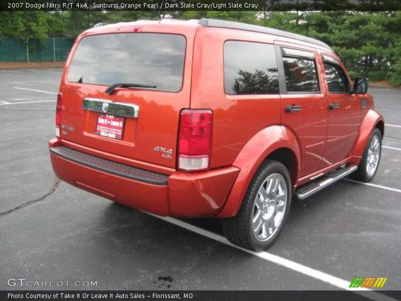 Sunburst Orange Pearl / Dark Slate Gray/Light Slate Gray 2007 Dodge Nitro R/T 4x4