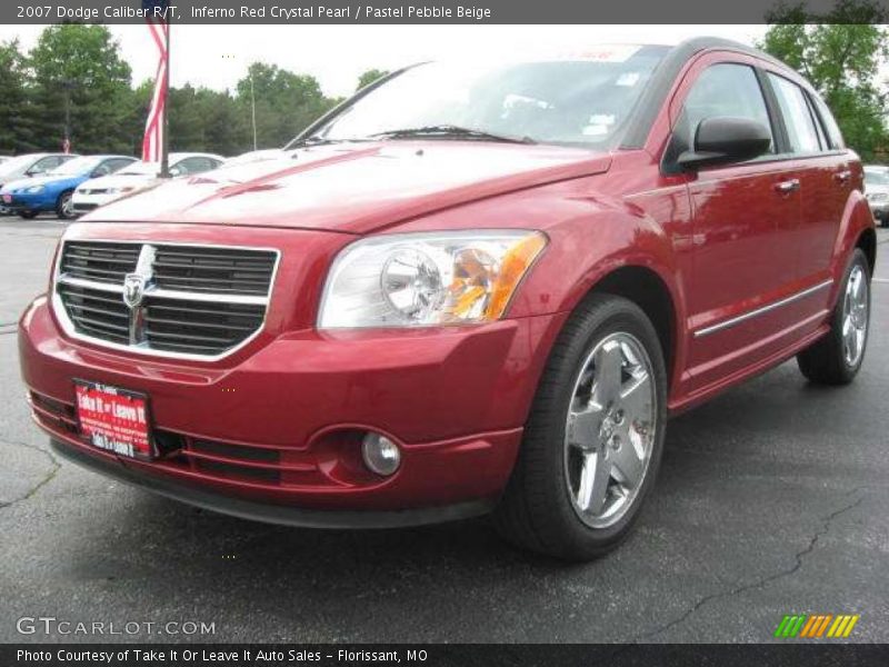 Inferno Red Crystal Pearl / Pastel Pebble Beige 2007 Dodge Caliber R/T