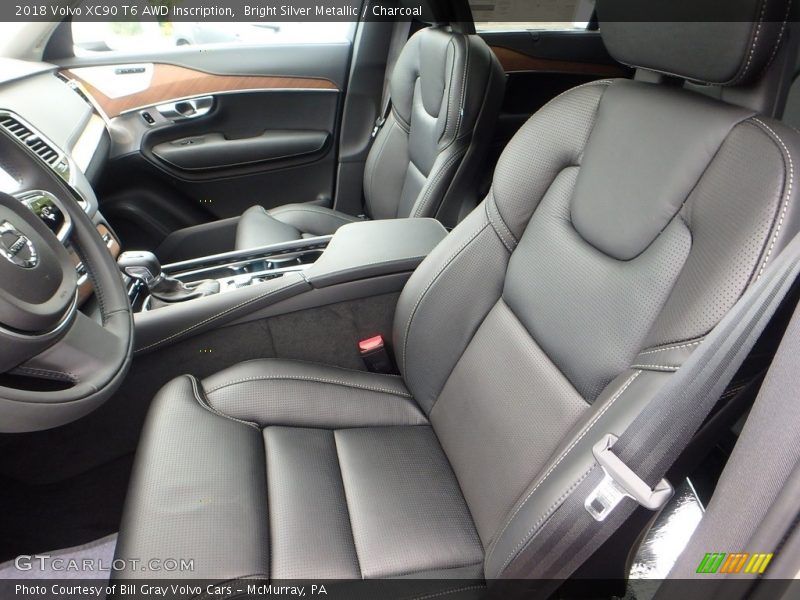 Bright Silver Metallic / Charcoal 2018 Volvo XC90 T6 AWD Inscription