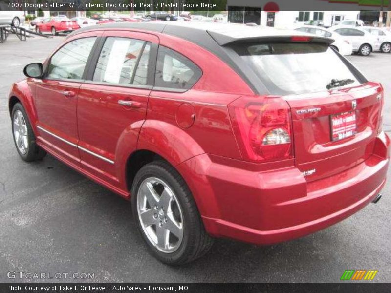 Inferno Red Crystal Pearl / Pastel Pebble Beige 2007 Dodge Caliber R/T