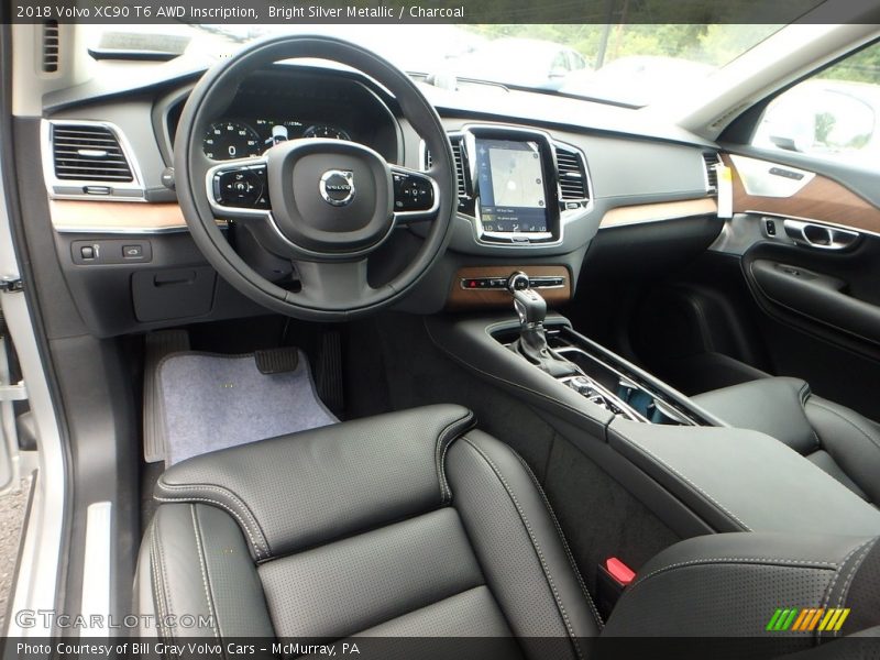 Bright Silver Metallic / Charcoal 2018 Volvo XC90 T6 AWD Inscription