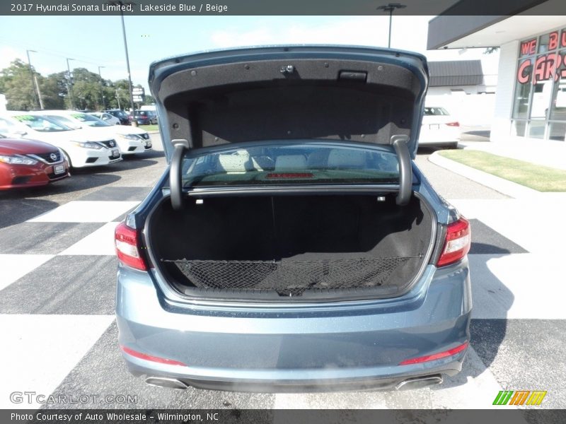 Lakeside Blue / Beige 2017 Hyundai Sonata Limited