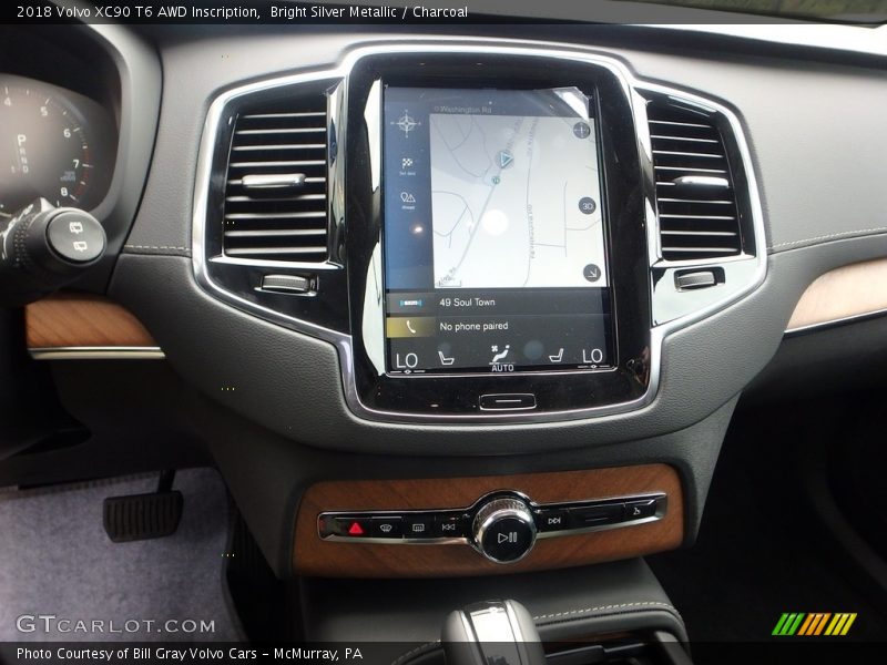 Bright Silver Metallic / Charcoal 2018 Volvo XC90 T6 AWD Inscription