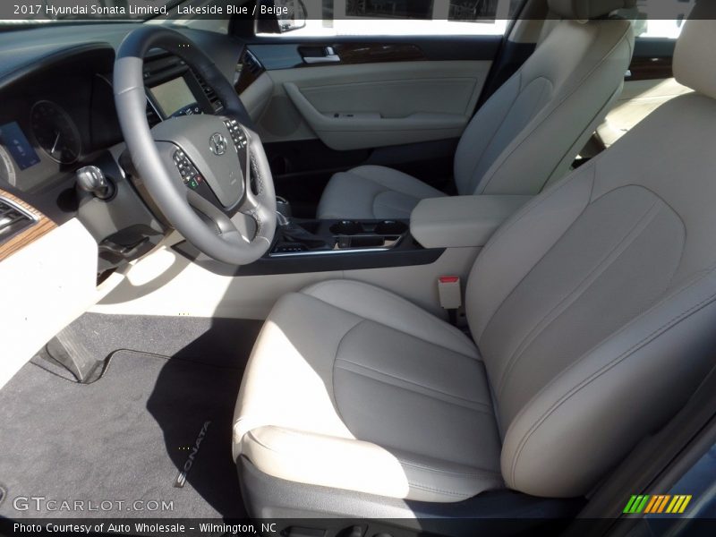 Lakeside Blue / Beige 2017 Hyundai Sonata Limited