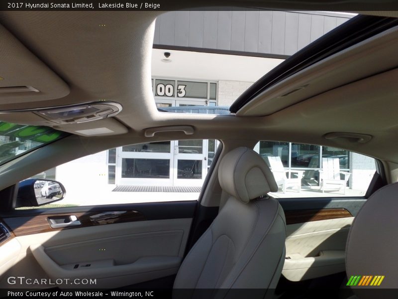Lakeside Blue / Beige 2017 Hyundai Sonata Limited