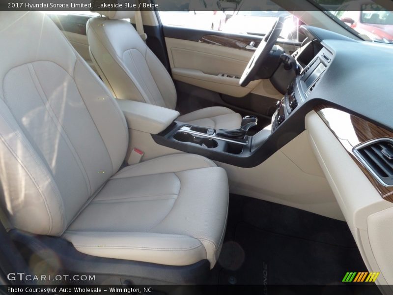 Lakeside Blue / Beige 2017 Hyundai Sonata Limited