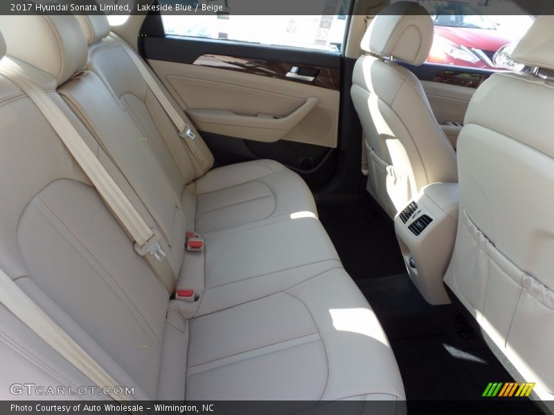 Lakeside Blue / Beige 2017 Hyundai Sonata Limited