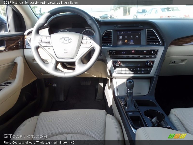 Lakeside Blue / Beige 2017 Hyundai Sonata Limited