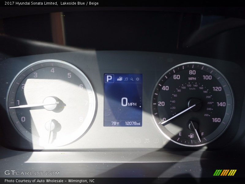 Lakeside Blue / Beige 2017 Hyundai Sonata Limited