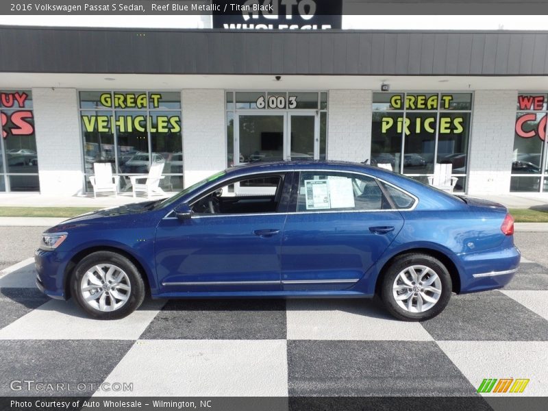 Reef Blue Metallic / Titan Black 2016 Volkswagen Passat S Sedan