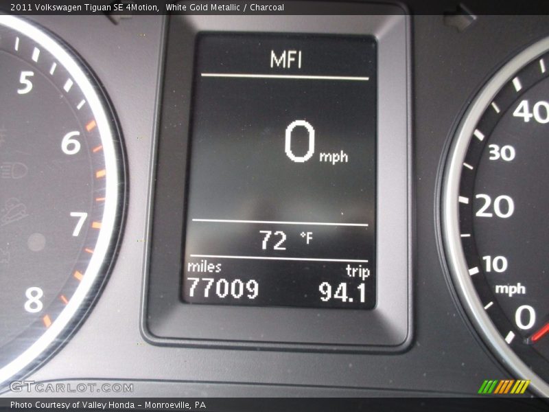 White Gold Metallic / Charcoal 2011 Volkswagen Tiguan SE 4Motion