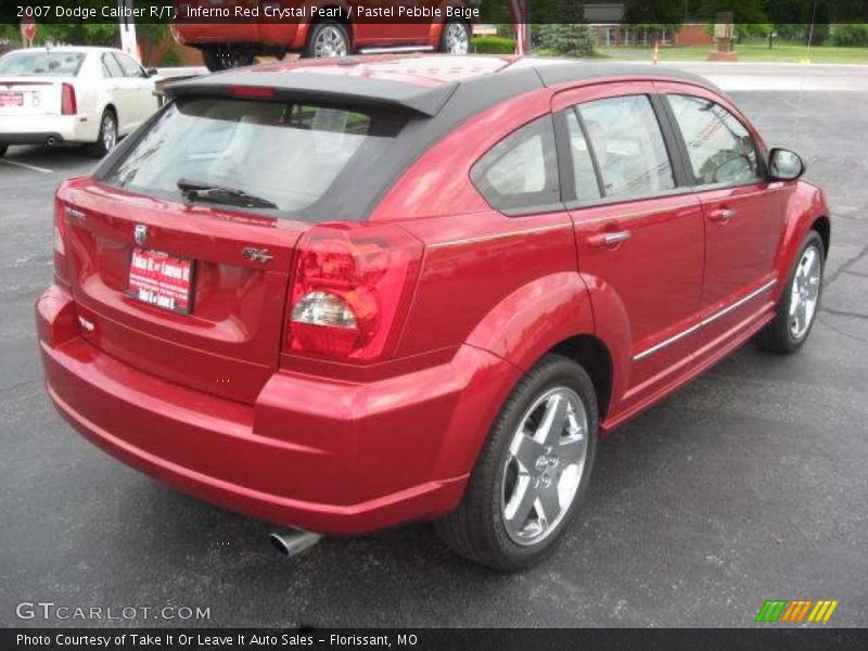 Inferno Red Crystal Pearl / Pastel Pebble Beige 2007 Dodge Caliber R/T