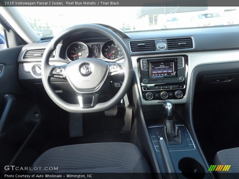Reef Blue Metallic / Titan Black 2016 Volkswagen Passat S Sedan
