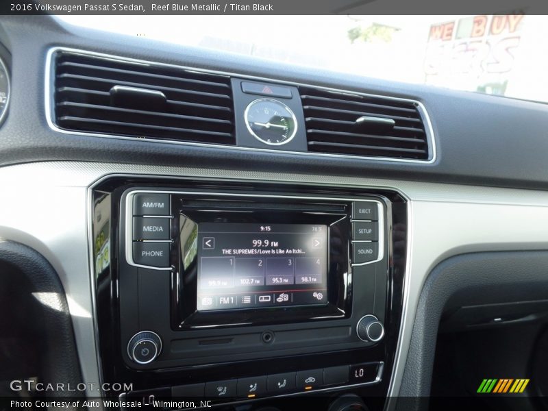 Reef Blue Metallic / Titan Black 2016 Volkswagen Passat S Sedan