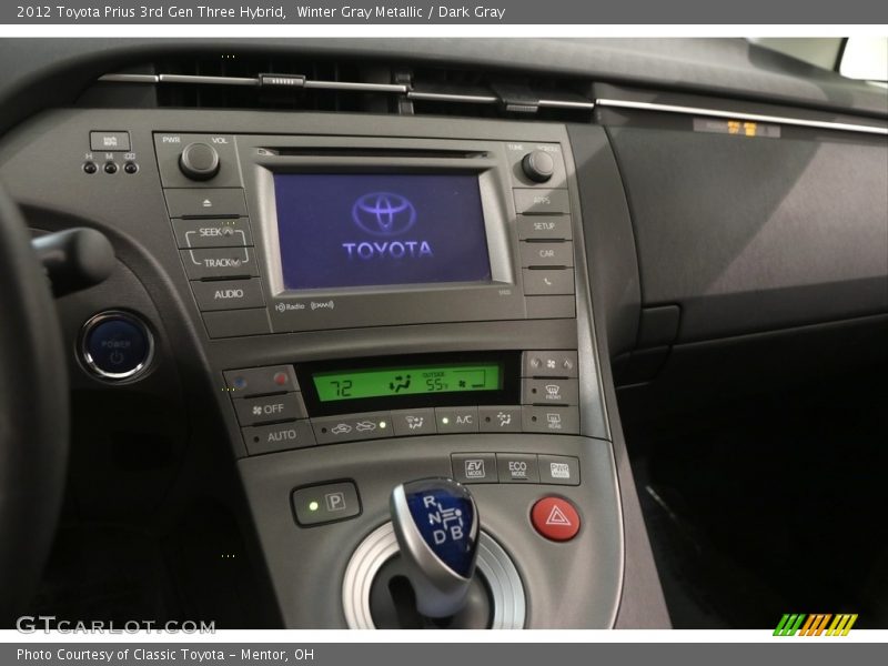 Winter Gray Metallic / Dark Gray 2012 Toyota Prius 3rd Gen Three Hybrid