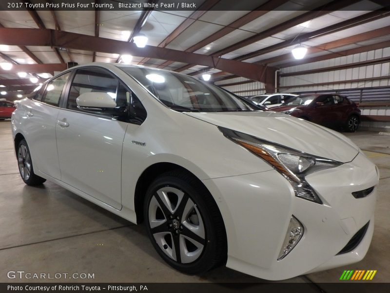 Blizzard White Pearl / Black 2017 Toyota Prius Prius Four Touring