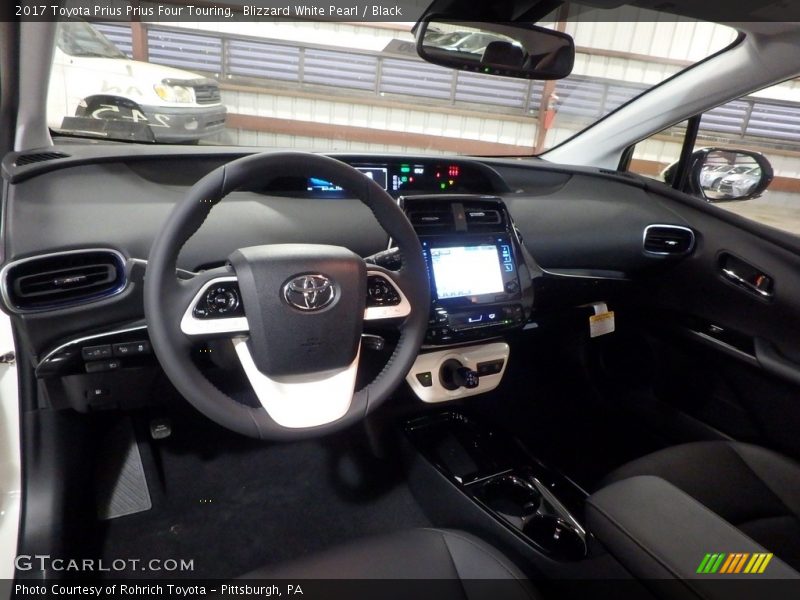 Blizzard White Pearl / Black 2017 Toyota Prius Prius Four Touring