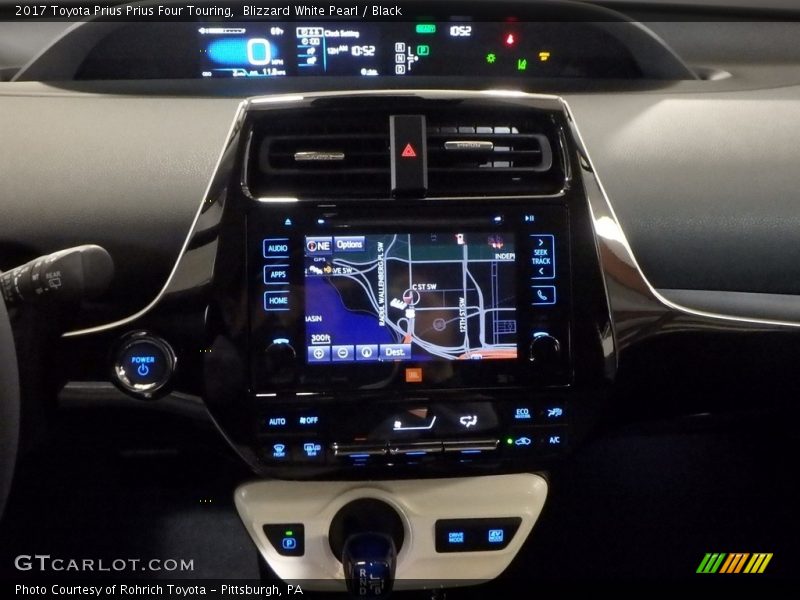 Blizzard White Pearl / Black 2017 Toyota Prius Prius Four Touring