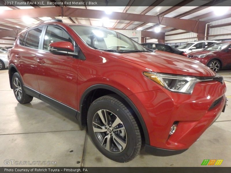 Barcelona Red Metallic / Black 2017 Toyota RAV4 XLE