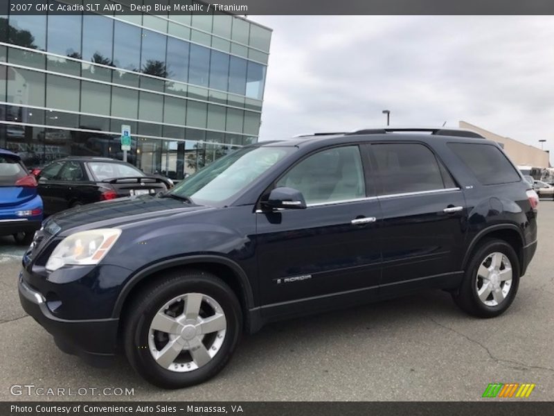 Deep Blue Metallic / Titanium 2007 GMC Acadia SLT AWD