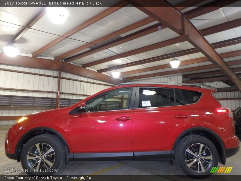 Barcelona Red Metallic / Black 2017 Toyota RAV4 XLE