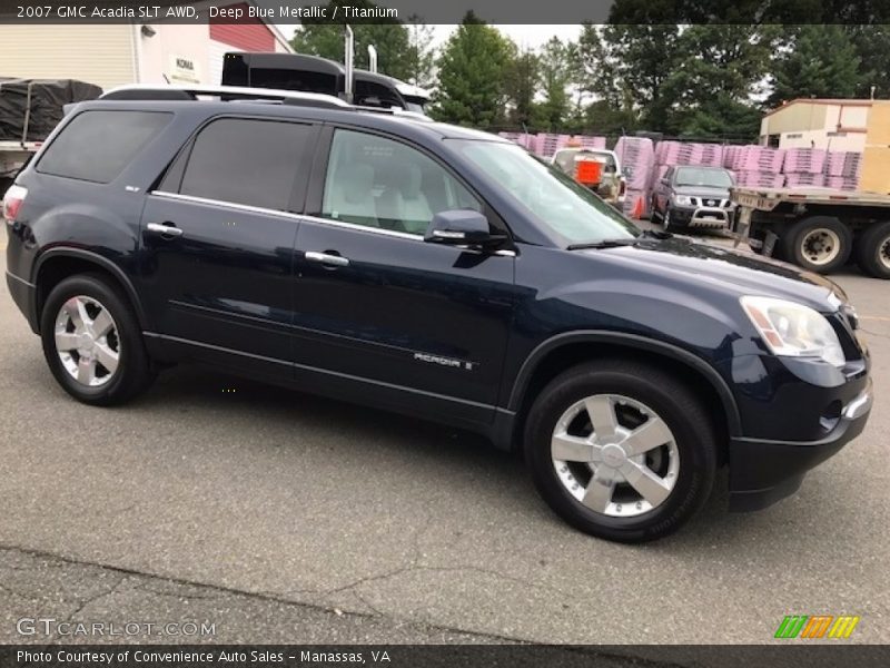 Deep Blue Metallic / Titanium 2007 GMC Acadia SLT AWD