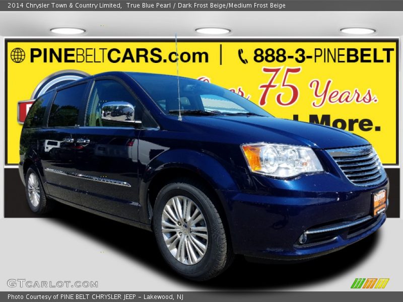 True Blue Pearl / Dark Frost Beige/Medium Frost Beige 2014 Chrysler Town & Country Limited