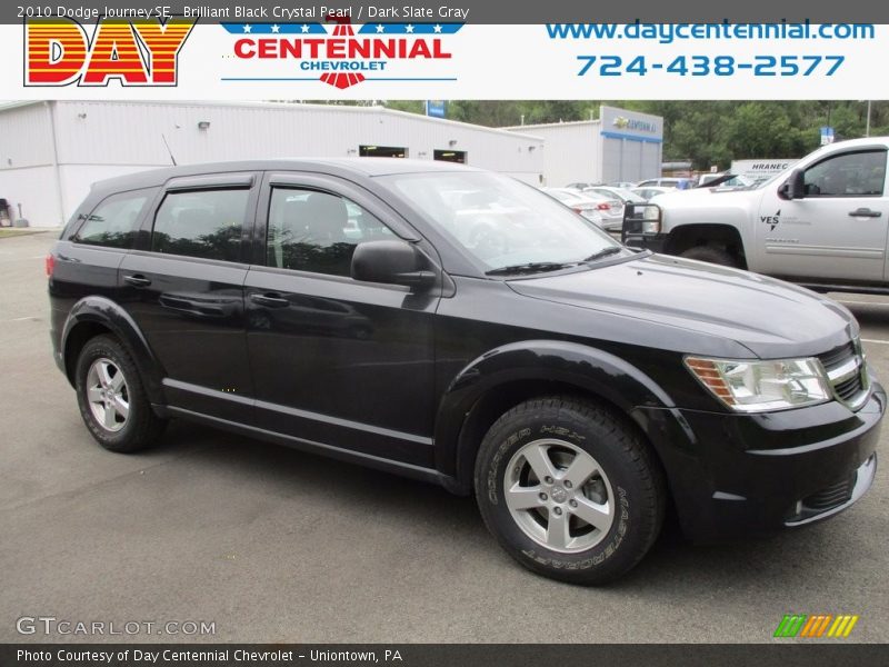 Brilliant Black Crystal Pearl / Dark Slate Gray 2010 Dodge Journey SE